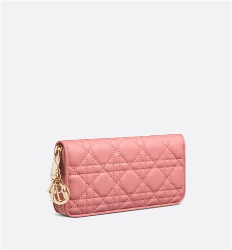 dior peach blossom|Lady Dior Voyageur Wallet Peach Blossom Pink Cannage .